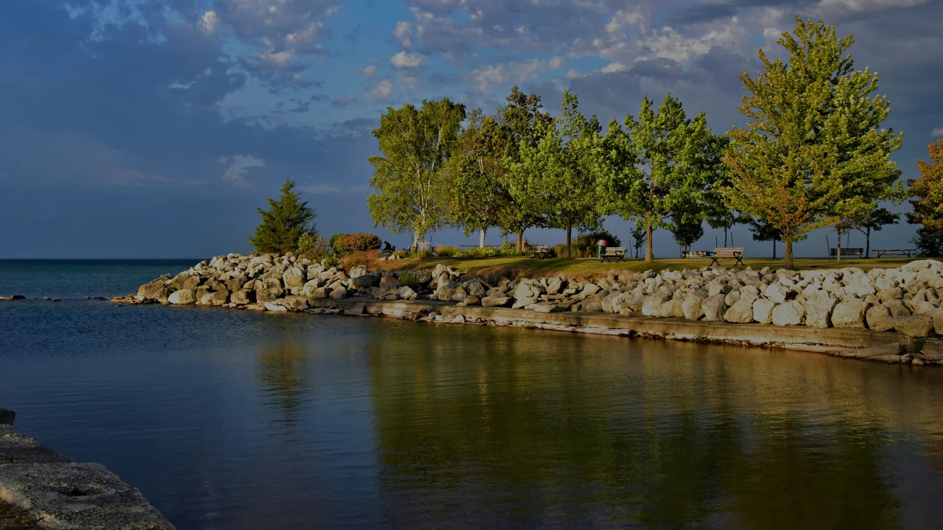 Aerial view of Collingwood, Ontario - Steward Seal Coating service area