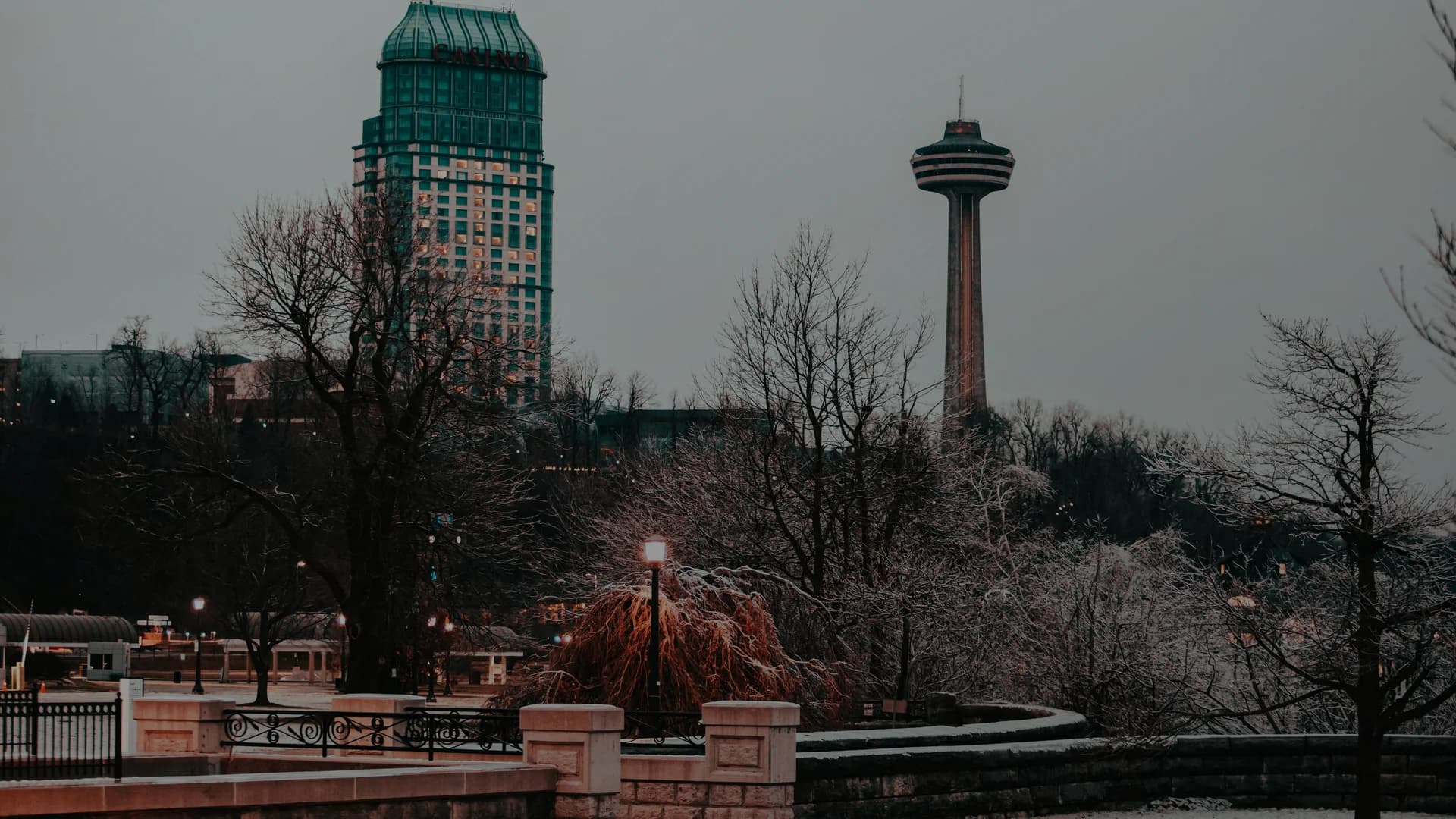 Aerial view of Niagara Falls, Ontario - Steward Seal Coating service area
